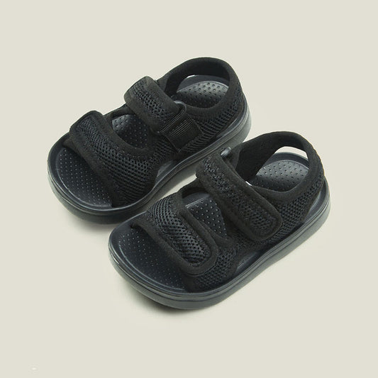 Cheerful Mario Kids’ Mesh Summer Walking Sandals – Non‑Slip Breathable Soft‑Sole Baby & Big Kid Sandals