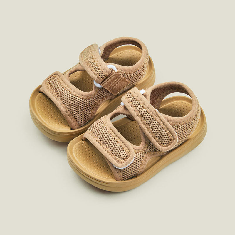 Cheerful Mario Kids’ Mesh Summer Walking Sandals – Non‑Slip Breathable Soft‑Sole Baby & Big Kid Sandals